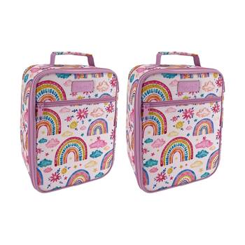 2PK Sachi Junior Insulated School Food Lunch Bag Rainbow Sky 21x11x28cm