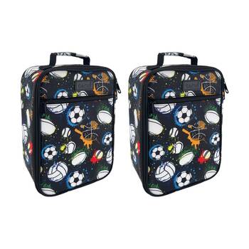 2PK Sachi Junior Insulated School Food Lunch Bag Sports 21x11x28cm