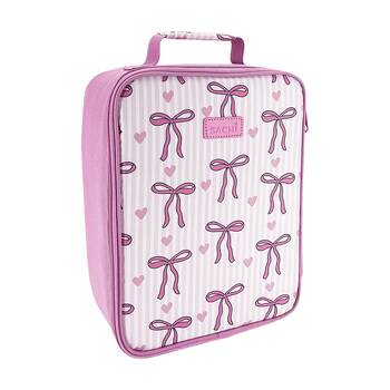 Sachi XL Junior Insulated School Food Lunch Bag Bows & Hearts 24.5x11x30.5cm
