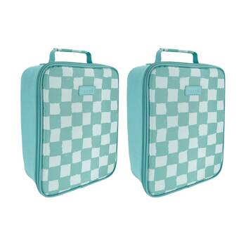 2PK Sachi XL Junior Insulated School Food Lunch Bag Check It Out 24.5x11x30.5cm