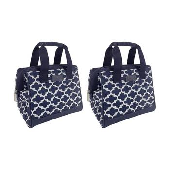 2PK Sachi Insulated Style 34 School Food Lunch Bag Moroccan Navy 24x17x22cm