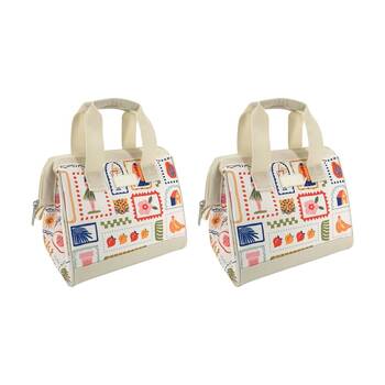 2PK Sachi Insulated Style 34 School Food Lunch Bag Summer Escape 24x17x22cm