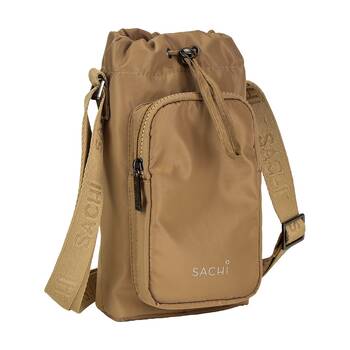 Sachi Crossbody Lite Insulated Bottle Bag With Adjustable Strap Latte