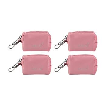 4PK Sachi PupPack Portable Waste Bag Holder Zip Closure Accessory Blush