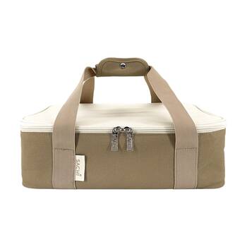 Sachi Insulated Cook & Carry Bag Zip Premium Liner Latte 37.5x27x12cm