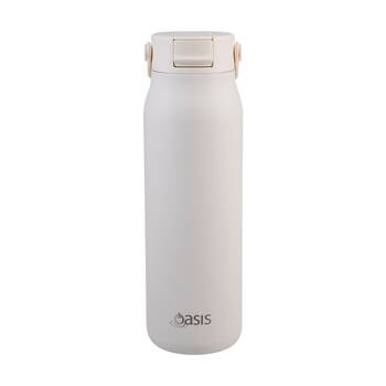 Oasis Ceramic Stainless Steel Double Wall Insulated Bottle Alabaster 900ml