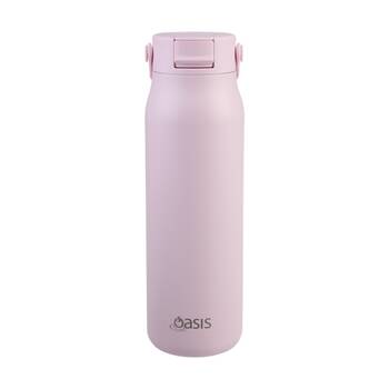 Oasis Ceramic Stainless Steel Insulated?Bottle Pink Lemonade 900ml