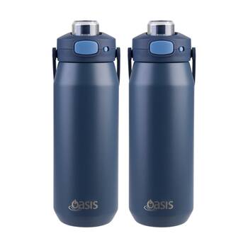 2PK Oasis Ceramic Stainless Steel Triple Wall Insulated Bottle Indigo 750ml