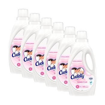6PK Cuddly Sensitive Hypoallergenic Fabric Conditioner 1L Gentle Fragrance