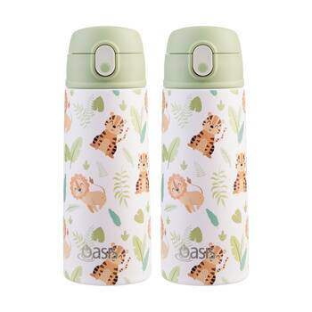 2PK Oasis Kids Drink Bottle Insulated Stainless Steel Jungle Buddies 550ml