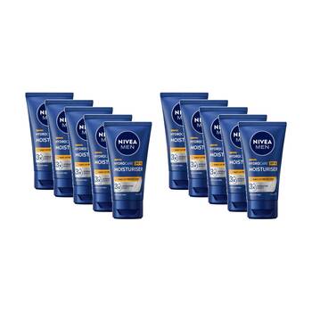 10PK Nivea Moisturiser Hydro Care SPF15 With Aloe Vera Men Skin 75ml