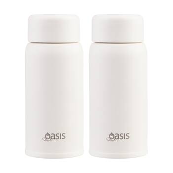 2PK Oasis Stainless Steel Double Wall Insulated Drink Bottle Linen 150ml