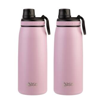 2PK Oasis Stainless Steel Double Wall Insulated Sports Bottle Blush 780ml