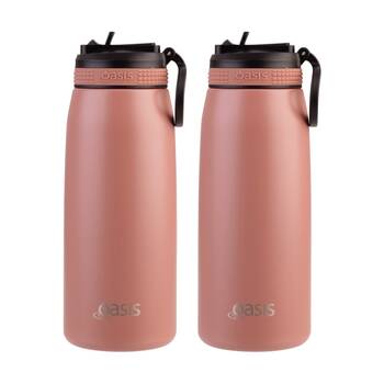 2PK Oasis Stainless Steel Double Wall Insulated Sports Bottle Auburn 780ml
