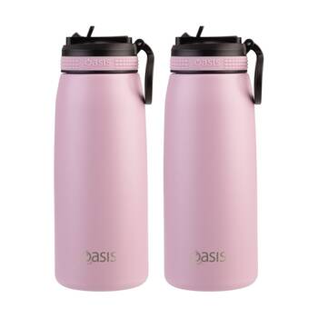 2PK Oasis Stainless Steel Double Wall Insulated Sports Bottle Blush 780ml
