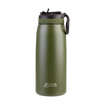 Oasis Stainless Steel Double Wall Insulated Sports Bottle Forest Green 780ml