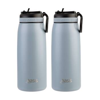 2PK Oasis Stainless Steel Double Wall Insulated Sports Bottle Hazy Blue 780ml
