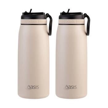 2PK Oasis Stainless Steel Double Wall Insulated Sports Bottle Oat 780ml