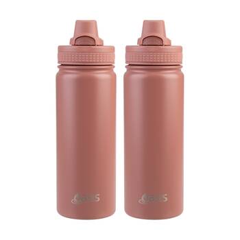 2PK Oasis Stainless Steel Double Wall Insulated Sports Bottle Auburn 550ml