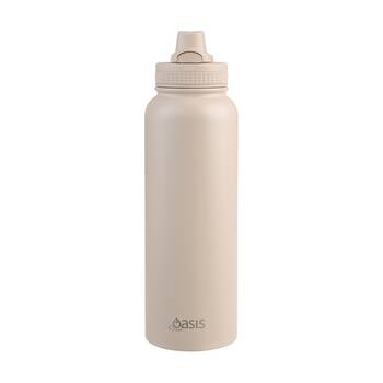 Oasis Stainless Steel Double Wall Insulated Sports Bottle Oat 1.1L