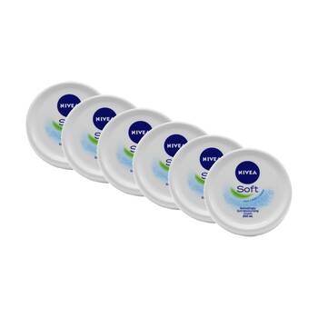 6PK Nivea Face/Body/Hands Refreshing Soft Moisturising Cream 200mL
