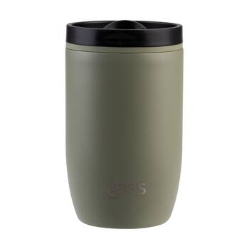 Oasis Stainless Steel Double Wall Insulated Travel Cup 300ml Olive Green