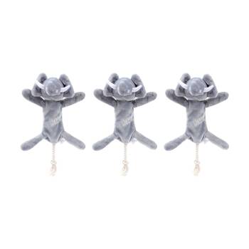 3x Paws And Claws Safari Rope Skeleton Plush Elephant Dog Pull/Tug Toy 38x12cm
