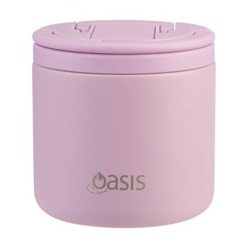Oasis Stainless Steel Double Wall Insulated Food Flask W/ Lid Blush 500ml