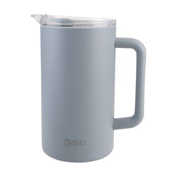 Oasis Ceramic Lined Stainless Steel Insulated Water Pitcher Hazy Blue 1.5L
