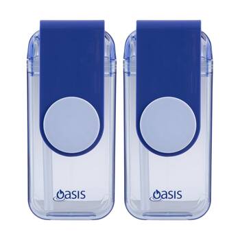 2PK Oasis Kids Tritan Impact Resistant Juice Box With Straw Blue 300ml