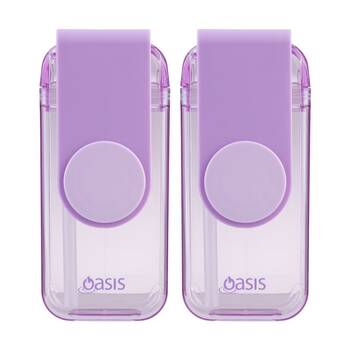 2PK Oasis Kids Tritan Impact Resistant Juice Box With Straw Lavender 300ml