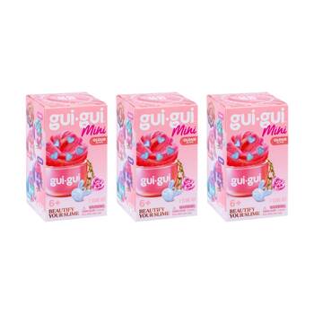 3PK Gui Mini Scented Slime Kit W/ 4 Textures And Charms For Kids 6y+ Assorted