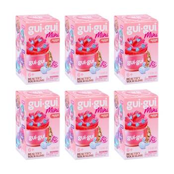 6PK Gui Mini Scented Slime Kit W/ 4 Textures And Charms For Kids 6y+ Assorted