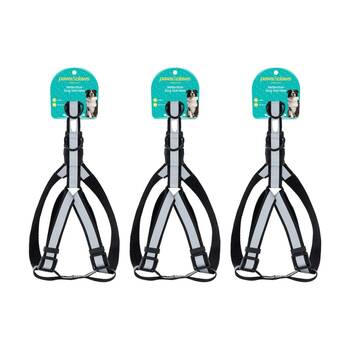 3x Paws And Claws Reflective Adjustable Pet Dog Harness Large 45-75x2.5cm Assorted