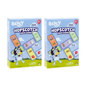 2PK Moose Games Bluey Hopscotch Race Express Kids Game 2-4 Players 3y+