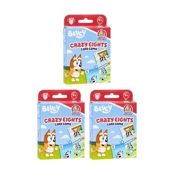 3PK Moose Games Bluey Themed Children & Family Card Game 4y+ Assorted