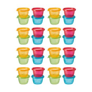 8x 4pc Nuby Store & Go Food Pots Kids Lunch Container Set Multicolour 4m+