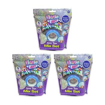 3PK Born To Play Nano Art Tape Mix Set Craft Kit W/ Mix-Ins Assorted