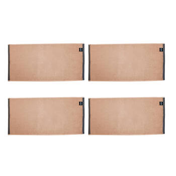 4PK Kas Australia Stratton Hand Towel Cotton Block Blush 40x70cm