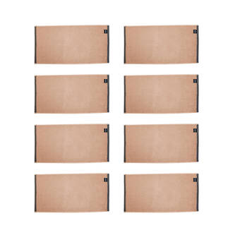8PK Kas Australia Stratton Hand Towel Cotton Block Blush 40x70cm