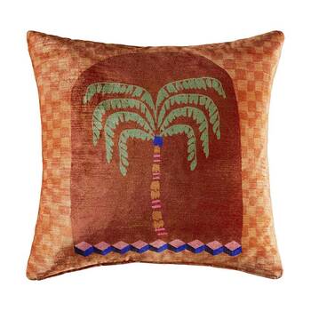 Kas Australia Casablanca Cushion Cotton Viscose Clay 50x50cm
