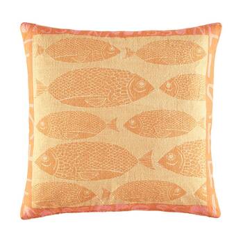 Kas Australia Frida Cushion Cotton Pillow Cover Ochre 50x50cm