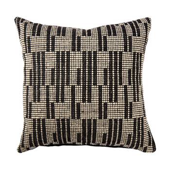 Kas Australia Sonny Outdoor Cushion Geometric Charcoal 50x50cm