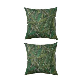 2PK Kas Australia Lark Outdoor Cushion Weather Resistant Green 50x50cm