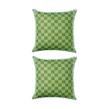 2PK Kas Australia Bellini Outdoor Cushion Weather Safe Green 50x50cm