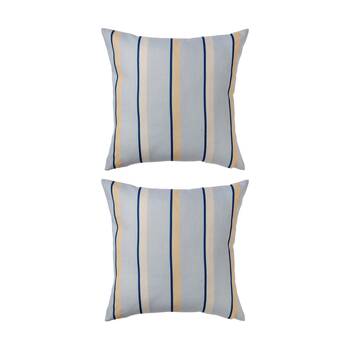 2PK Kas Australia Esteban Outdoor Cushion Weather Resist Sky 50x50cm