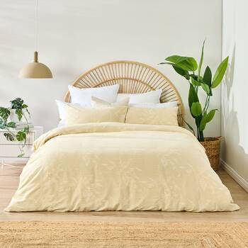 Kas Australia Ayanna Jacquard Quilt Cover Cotton Natural