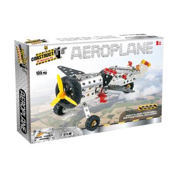 135pc Constrcut It Aeroplane Construction Set Toy WWII Fighter 8y+