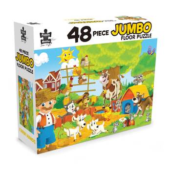 48pc Puzzle Master Jumbo Floor Farm Hands Young Puzzlers 92x62cm