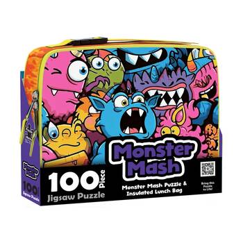 100pc Puzzle Master Lunch Box Monster Mash AR Edition Set Insulated